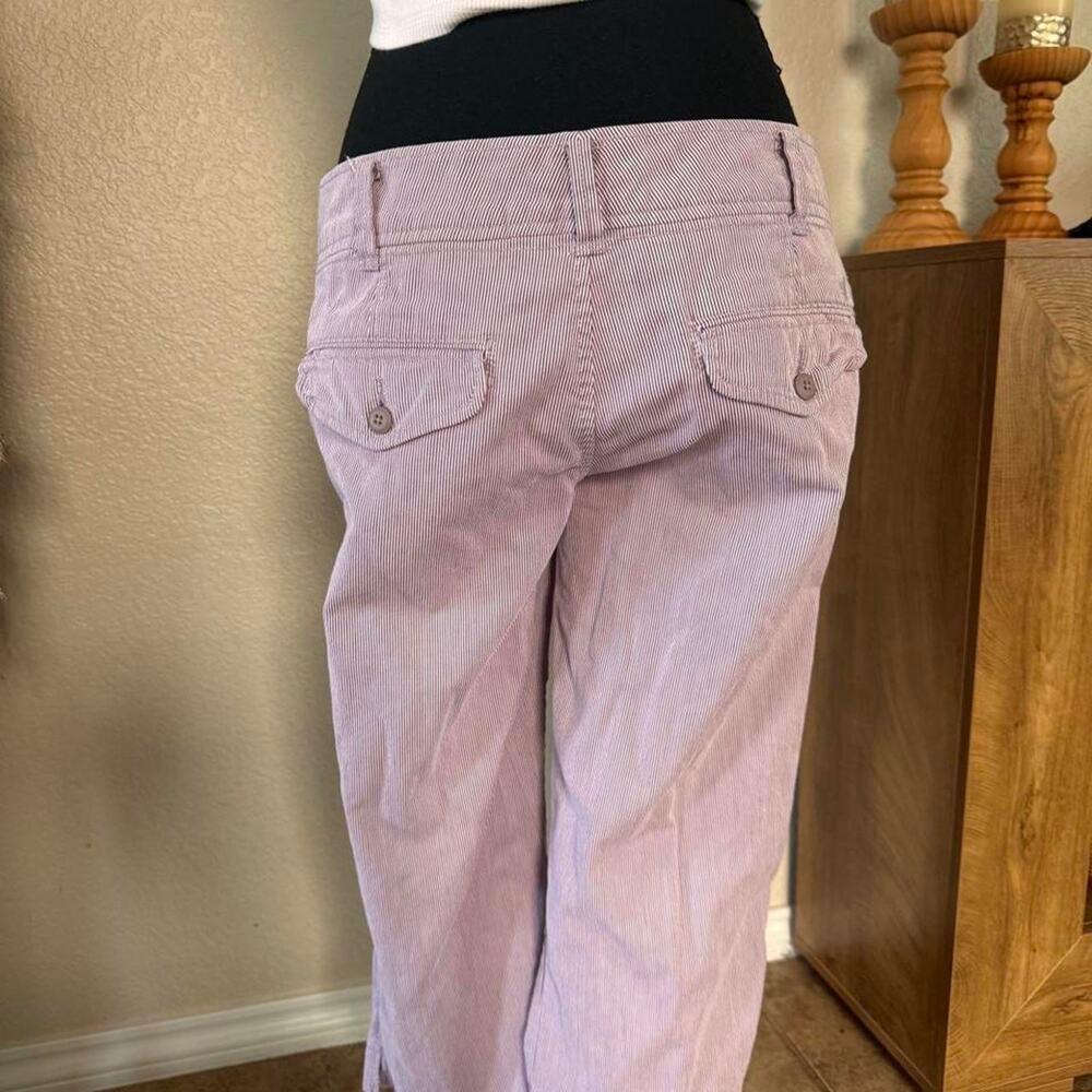 Y2K Vintage American Eagle Striped Corduroy Crop Pants Size 6